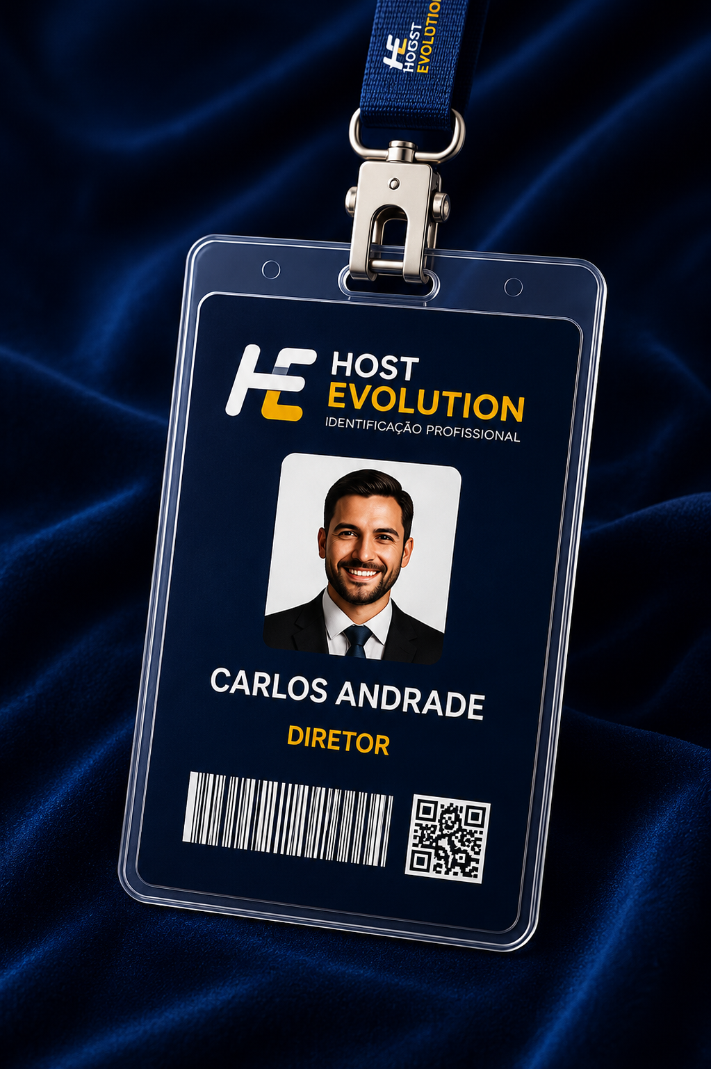 Crachá empresarial personalizado